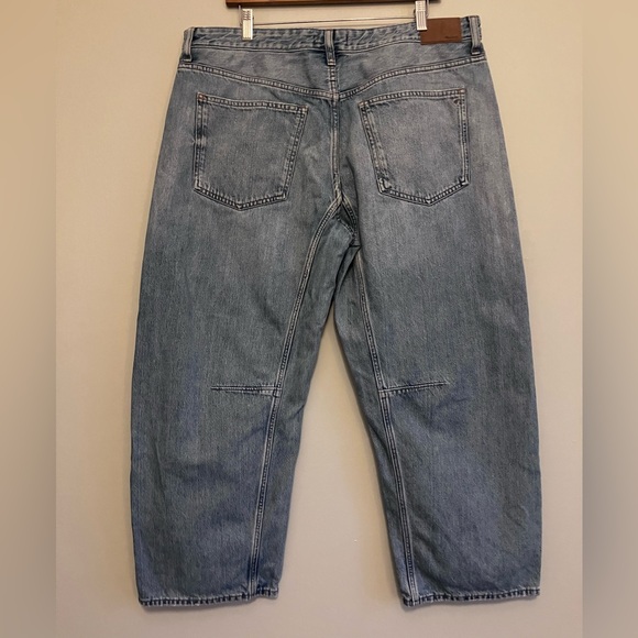 Madewell The Darted Barrel Leg Cropped High Rise Button Fly Jeans Size 32 - Picture 10 of 16